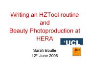 Writing an HZTool routine