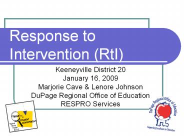 Response to Intervention (RtI)