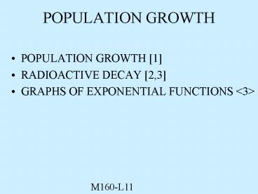 POPULATION GROWTH