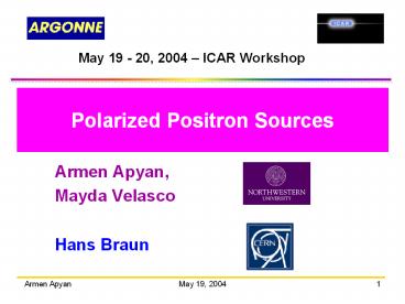 Polarized Positron Sources