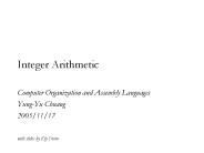 Integer Arithmetic