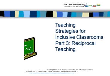 Teaching Strategies for Inclusive Classrooms Part 3: Reciprocal Teaching
