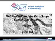 NASA LiDAR and the EarthScope Spatial Data Explorer