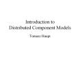 Introduction to Distributed Component Models PowerPoint PPT Presentation