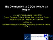 The Contribution to GGOS from Asian Region