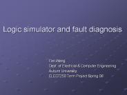 Logic simulator and fault diagnosis