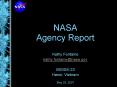 NASA Agency Report PowerPoint PPT Presentation