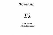 Sigma Lisp
