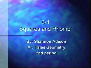 64 Squares and Rhombi