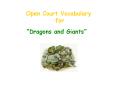 Open Court Vocabulary for PowerPoint PPT Presentation