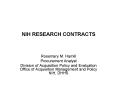 NIH RESEARCH CONTRACTS PowerPoint PPT Presentation