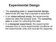 Experimental Design