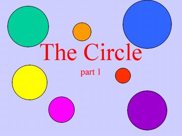 The Circle part 1