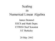 Scaling in Numerical Linear Algebra