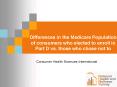 Differences in the Medicare Population of consumers who elected to enroll in Part D vs' those who ch PowerPoint PPT Presentation