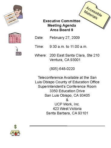 Executive Committee Meeting Agenda Area Board 9