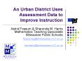 An Urban District Uses Assessment Data to Improve Instruction PowerPoint PPT Presentation