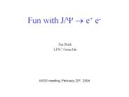 Fun with J/? ? e  e-