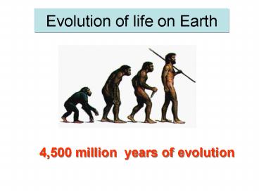 Evolution of life on Earth
