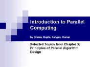 Introduction to Parallel Computing by Grama, Gupta, Karypis, Kumar