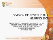 DIVISION OF REVENUE BILL HEARING 2006