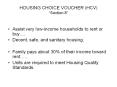 HOUSING CHOICE VOUCHER (HCV)  PowerPoint PPT Presentation