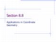 Applications in Coordinate Geometry PowerPoint PPT Presentation