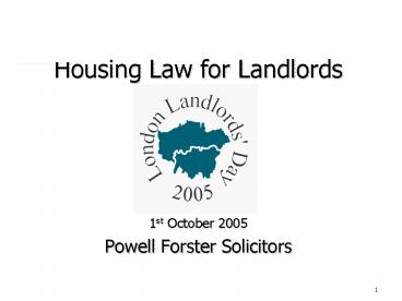 Housing Law for Landlords
