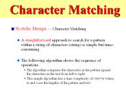 Character Matching