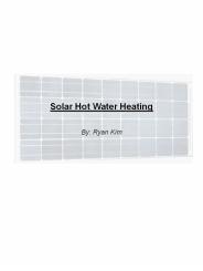 Solar Hot Water Heating