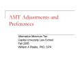 AMT Adjustments and Preferences PowerPoint PPT Presentation