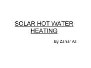 SOLAR HOT WATER HEATING