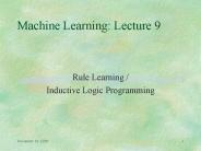 Machine Learning: Lecture 9