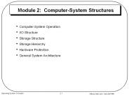 Module 2: Computer-System Structures