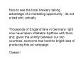 Nice to see the local brewery taking advantage of a marketing opportunity - its not a bad pint, actually.  Thousands of England fans in Germany right now have taken inflatable Spitfires with them and, given the enmity between our two countries, someone PowerPoint PPT Presentation