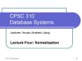 CPSC 310 Database Systems PowerPoint PPT Presentation
