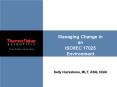 Managing Change in an ISOIEC 17025 Environment PowerPoint PPT Presentation