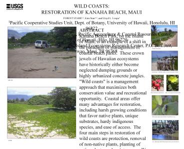 WILD COASTS: RESTORATION OF KANAHA BEACH, MAUI