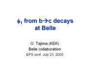 f1 from b?c decays at Belle
