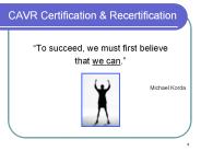 CAVR Certification