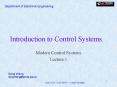Introduction to Control Systems PowerPoint PPT Presentation