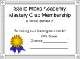 Stella Maris Academy Mastery Club Membership PowerPoint PPT Presentation