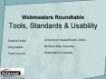 Webmasters Roundtable Tools, Standards PowerPoint PPT Presentation