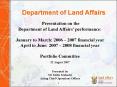 Presentation on the Department of Land Affairs PowerPoint PPT Presentation