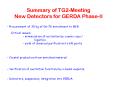 Summary of TG2Meeting New Detectors for GERDA PhaseII PowerPoint PPT Presentation