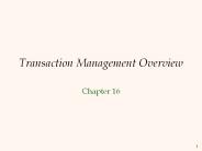 Transaction Management Overview