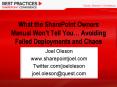 What the SharePoint Owners Manual Wont Tell You Avoiding Failed Deployments and Chaos PowerPoint PPT Presentation