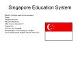 Singapore Education System PowerPoint PPT Presentation
