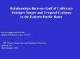 Relationships Between Gulf of California Moisture Surges and Tropical Cyclones in the Eastern Pacific Basin PowerPoint PPT Presentation