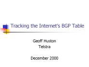 Tracking the Internet